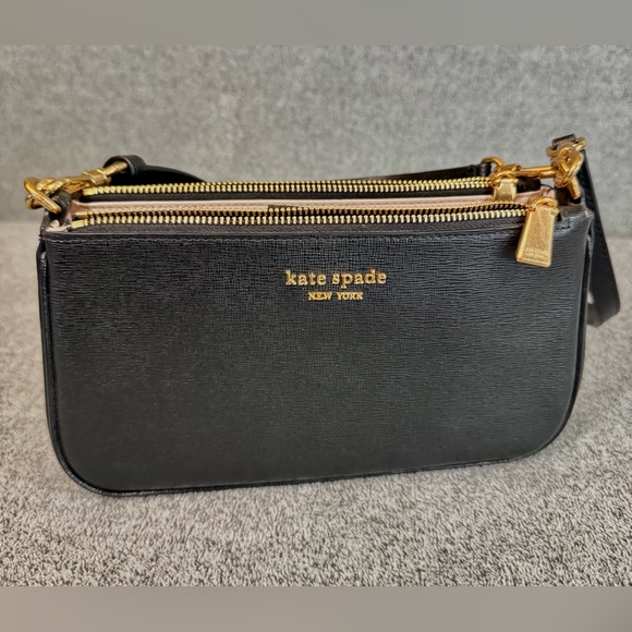 Kate Spade Morgan Saffiano Leather Small East West Crossbody Black Pre Owned - Picture 2 of 7